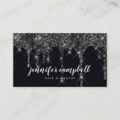 メイクアップアーティスト美容師グリッターが黒く滴る 名刺 (正面)