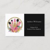 メイクアップアーティスト美容師サロンスパスタイリスト 名刺 (正面)