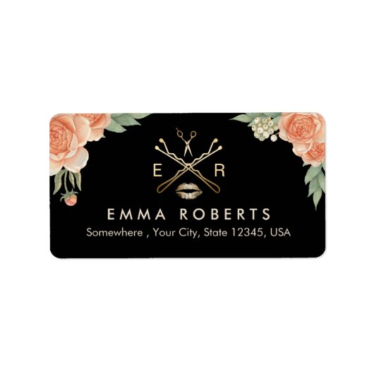 メイクアップアーティスト美容師サロンヴィンテージフローラ ラベル (正面)