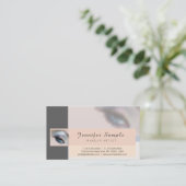 メイクアップアーティスト美容師シルクフィニッシュラグジュアリー 名刺 (スタンド正面)