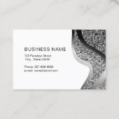 メイクアップアーティスト美容師シルバーグリッター 名刺 (裏面)