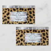 メイクアップアーティスト美容師トレンディーヒョウ印刷 名刺 (正面/裏面)