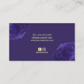 メイクアップアーティスト美容師バイオレットフローラ美しい 名刺 (裏面)