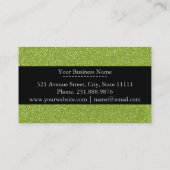 メイクアップアーティスト美容師ファンキーシルバーグリッター 名刺 (裏面)