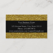 メイクアップアーティスト美容師ファンキー金ゴールドグリッター 名刺 (裏面)