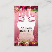 メイクアップアーティスト美容師ブルゴーニュフローラサロン 予約カード (正面)