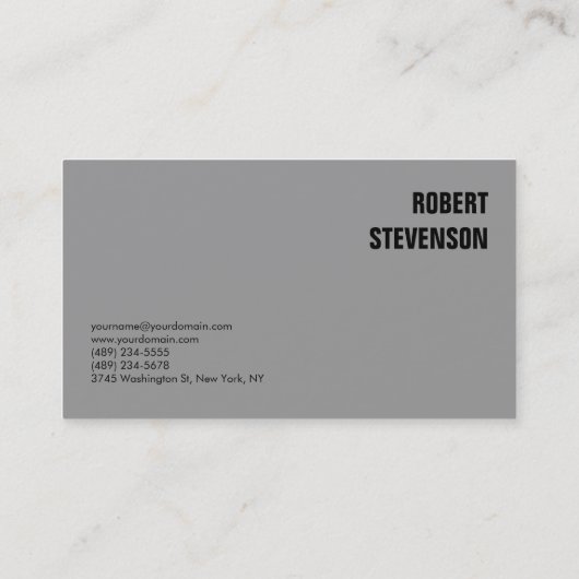 メイクアップアーティスト美容師プレインモダンミニマリスト 名刺 (裏面)