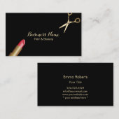 メイクアップアーティスト美容師ミニマル美しいサロン 名刺 (正面/裏面)