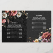 メイクアップアーティスト美容師メニュー価格Bifold Flyer (裏面)