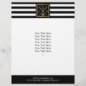 メイクアップアーティスト美容師モダンストライプサロン チラシ (正面)