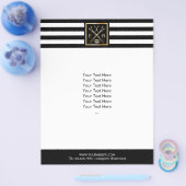 メイクアップアーティスト美容師モダンストライプサロン チラシ (シングル)