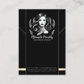 メイクアップアーティスト美容師モダンネックレスディスプレイ 予約カード (正面)