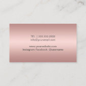 メイクアップアーティスト美容師モダンバラ金ゴールドサロン 名刺 (裏面)