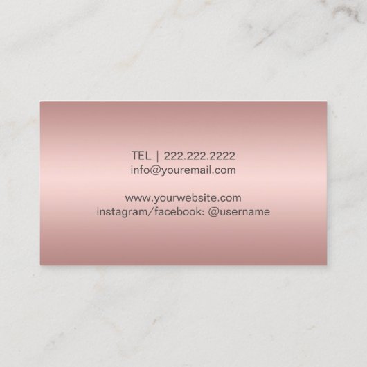 メイクアップアーティスト美容師モダンバラ金ゴールドサロン 名刺 (裏面)