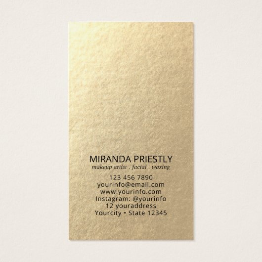 メイクアップアーティスト美容師モダンパッケージの挿入 (裏面)