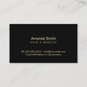 メイクアップアーティスト美容師モダンモノグラムフローラ 名刺 (裏面)