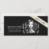 メイクアップアーティスト美容師モダン白黒金ゴールド (正面)