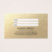 メイクアップアーティスト美容師モダン白黒金ゴールド (裏面)