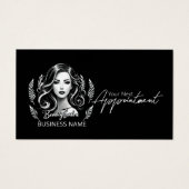 メイクアップアーティスト美容師モダン白黒金ゴールド (正面)