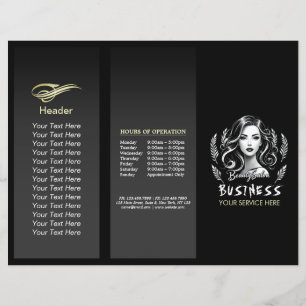 メイクアップアーティスト美容師モダン白黒金ゴールド