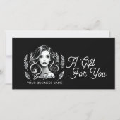 メイクアップアーティスト美容師モダン白黒金ゴールド (正面)