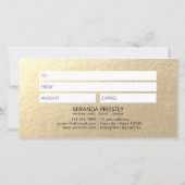 メイクアップアーティスト美容師モダン白黒金ゴールド (裏面)