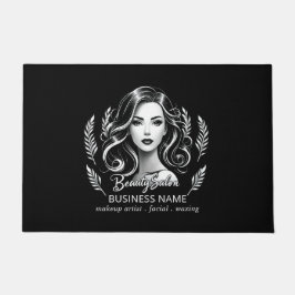 メイクアップアーティスト美容師モダン白黒金ゴールド ドアマット