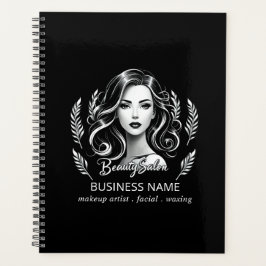 メイクアップアーティスト美容師モダン白黒金ゴールド プランナー手帳