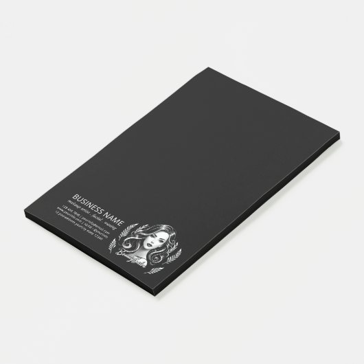 メイクアップアーティスト美容師モダン白黒金ゴールド ポストイット (アングル)