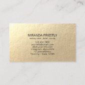 メイクアップアーティスト美容師モダン白黒金ゴールド ロイヤリティカード (裏面)