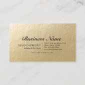 メイクアップアーティスト美容師モダン白黒金ゴールド 名刺 (裏面)