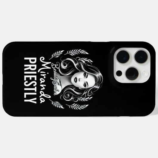 メイクアップアーティスト美容師モダン白黒金ゴールド Case-Mate iPhoneケース (裏面 (横))