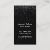 メイクアップアーティスト美容師モダン美しいサロン 名刺 (裏面)