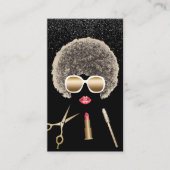 メイクアップアーティスト美容師モダン美しいサロン 名刺 (正面)