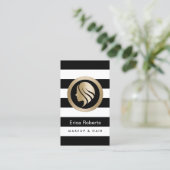 メイクアップアーティスト美容師モダン金ゴールドガールアイコン 名刺 (スタンド正面)