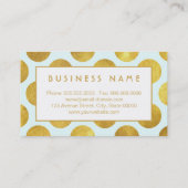 メイクアップアーティスト美容師モダン- Big金ゴールドドット 名刺 (裏面)