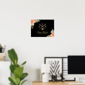 メイクアップアーティスト美容師ヴィンテージフローラサロン ポスター (ホームオフィス)