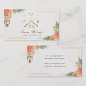 メイクアップアーティスト美容師ヴィンテージフローラサロン 名刺 (正面/裏面)