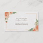 メイクアップアーティスト美容師ヴィンテージフローラサロン 名刺 (裏面)