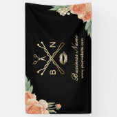 メイクアップアーティスト美容師ヴィンテージフローラサロン 横断幕 (縦)