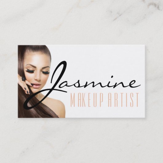 メイクアップアーティスト美容師爪、 ネイル美しい 名刺 (正面)