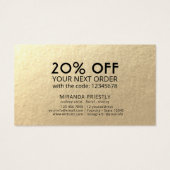 メイクアップアーティスト美容師白黒ありがとう (裏面)