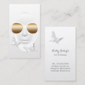 メイクアップアーティスト美容師紙アートバタフライ 名刺 (正面/裏面)