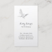 メイクアップアーティスト美容師紙アートバタフライ 名刺 (裏面)