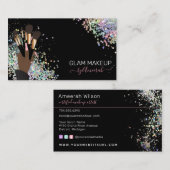 メイクアップアーティスト美容師美しいサロンホログラフィック 名刺 (正面/裏面)