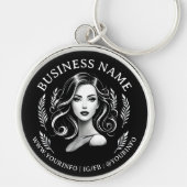 メイクアップアーティスト美容師美しいサロンラッシュブローズ キーホルダー (正面)