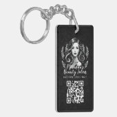 メイクアップアーティスト美容師美しいサロンラッシュブローズ キーホルダー (正面左)