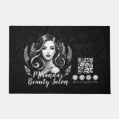 メイクアップアーティスト美容師美しいサロンラッシュブローズ ドアマット (正面)