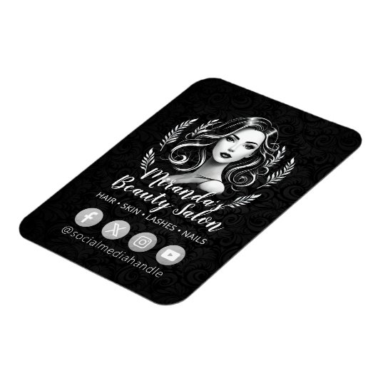 メイクアップアーティスト美容師美しいサロンラッシュブローズ マグネット (左側)