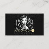 メイクアップアーティスト美容師美しいサロンラッシュブローズ ロイヤリティカード (正面)